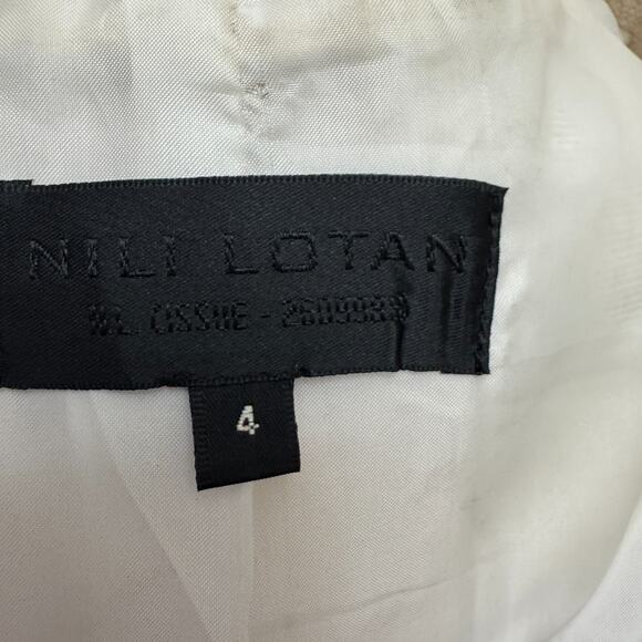 Nili Lotan Ossie Blazer Jacket | Size 4 | Ivory/Cream Virgin Wool Blend - Picture 10 of 13